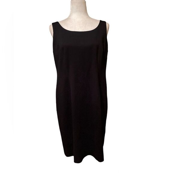 Jessica Howard Black Fitted Dress Size 12 Petite Sleeveless - Picture 1 of 10